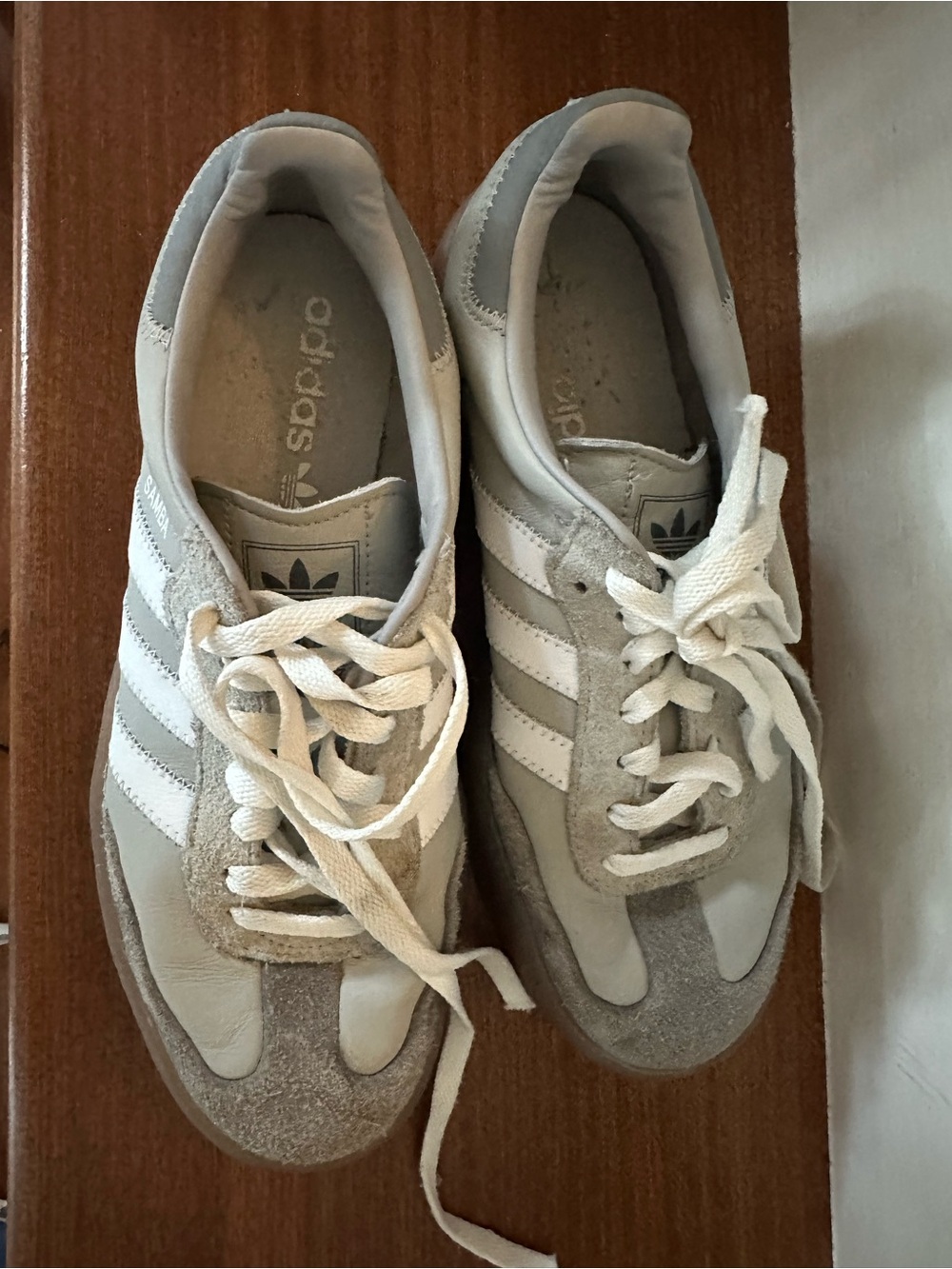 adidas Samba Low-Profile Sneaker in Gray, White & Gum - Picture 7 of 8
